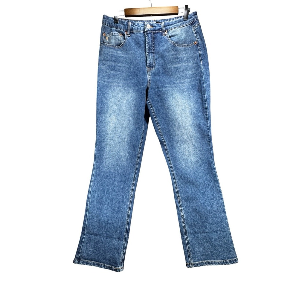 Frye Women's Straight Leg Jeans Size 8/29 Medium Wash Stretch Denim 30 Inseam